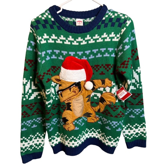 Holiday Time Sweaters - Holiday Time Multicolored Meowy Christmas Sweater XL nwt